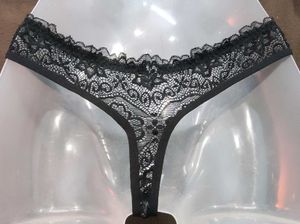 Lace Thong Panty - Black Floral 🖤