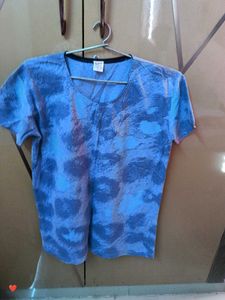 Blue Patterned T-Shirt