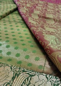 Green Floral Pattern Saree