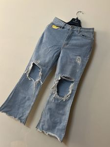 Ripped Flare Jeans