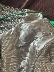 Gold Sequin Blouse Heavy Saree