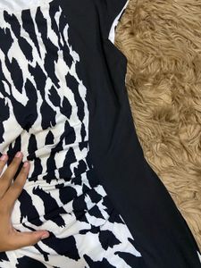 Black and White Animal Print Dress