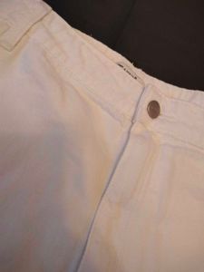 Plus-size Freakins White Denim Shorts (NEW)