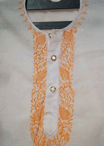 Thread Work Cotton Kurti