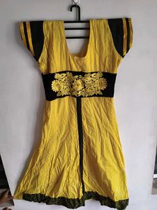 Yellow And Black Kurta