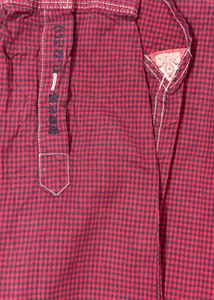 Superdry Button-Down Shirt - Burgundy Checkered