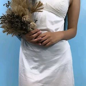 White Slip Nightdress With Lace Details