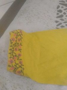Yellow Embroidered Kurta Sets