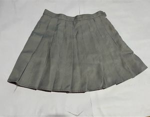 Grey Pleated Skirt