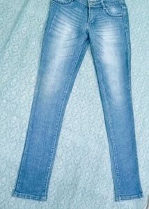 Stylish Light Wash Denim Jeans