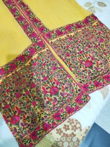 Yellow Embroidered Kurta Set