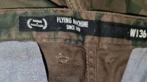 Flying Machine Men Olive Mid Rise Camouflage Pant