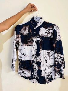Abstract Print Shirt New With Tag
