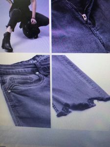 Roadster Black Straight Fit Light Frayed Edge Stretchable Jeans