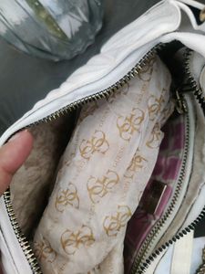 Guess White Handbag Small