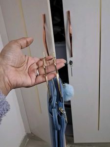 Cute Blue Cat Handle Bag