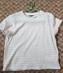 Ribbed Knit Short Sleeve Top