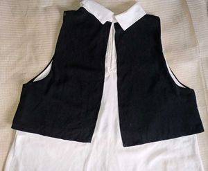 Off White With Black Stylish Top