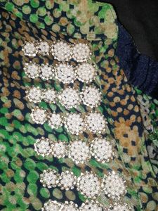 Beautiful Green Beaded Kurti