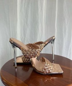 Gold Woven Heels