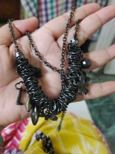 Gothic Style Charms Full Black Neckpiece