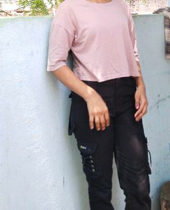 Jet Black Cargo Pant For Women And Men