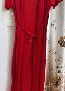 Red Bra And long Rob