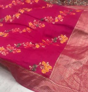 Pure Dola Floral Saree