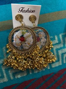 Floral Resin Drop Earrings 1 pair only