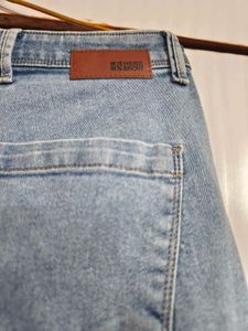 Here &amp;Now Wide Leg Open Jeans