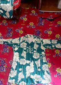 Floral Print Top With Pajama Negotiable