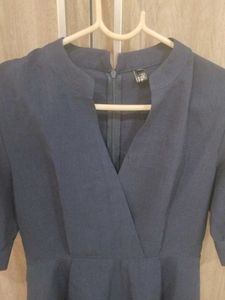 Navy Blue Fit &amp; Flare Dr