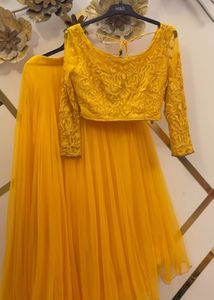 Yellow Embroidered Lehenga Choli