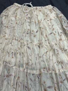 Floral Print Ethnic Skirt