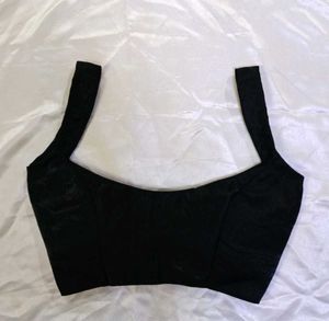 Padded Raw Silk Strappy Blouse