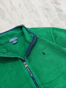 Ralph Lauren Green Fleece Zip-Up Jacket