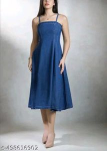 Urban Cat Women Long Denim Dress