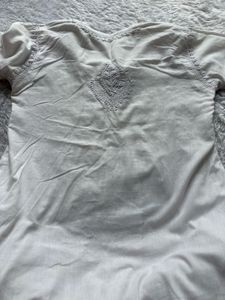 White Embroidered Kurta