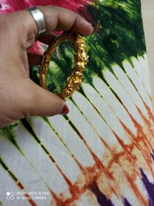 Golden Lioness Design Based Bracelet Cum Bangle