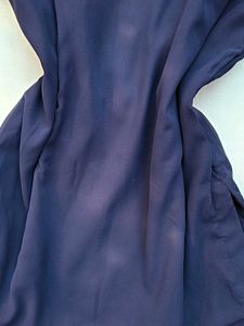 Navy Blue Corset Kurti With Scarf