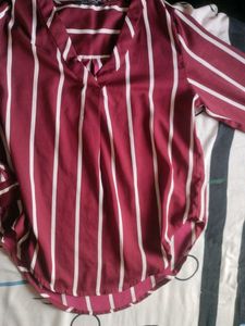 Striped Burgundy Top