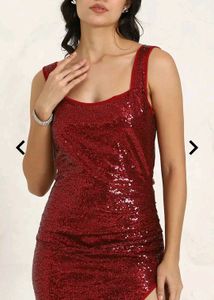 Sparkling Red Sequin Bodycon Dress❤️🥀