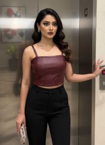 Leather Crop Top