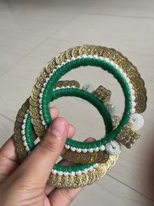 Green Bangles Set Of 2