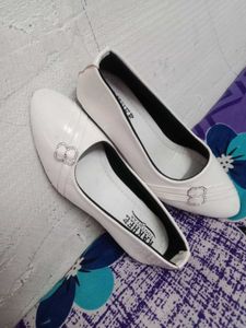 White Pointed Toe Flats