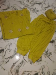 Green Punjabi Suit with Dupatta