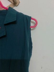 Green Flared Dress For Women