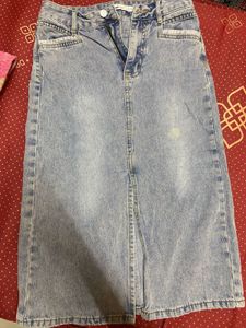Light Wash Denim Skirt