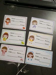 Handmade School Name Labels