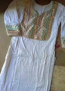 White Embroidered Dress